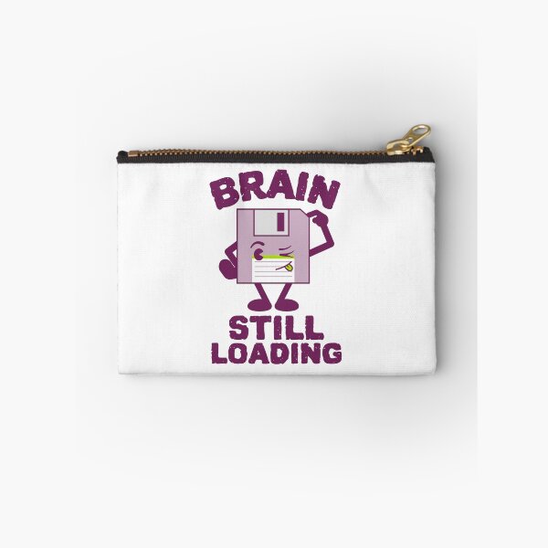 Item preview, Funny Brain Still Loading Floppy Disk Design – Retro Tech Humor for Geeks & Students designed and sold by crazydotdesigns.