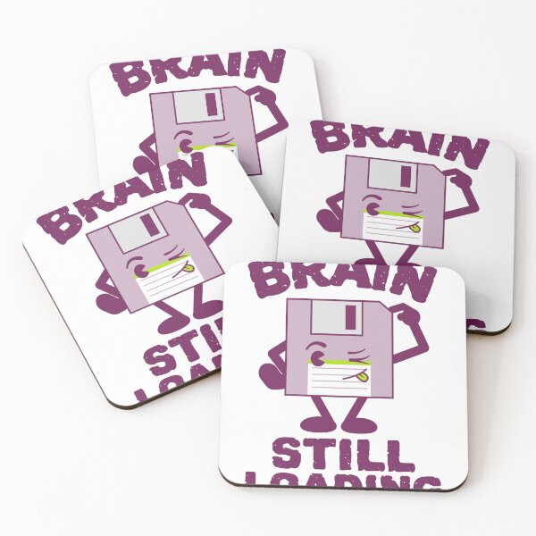 Item preview, Funny Brain Still Loading Floppy Disk Design – Retro Tech Humor for Geeks & Students designed and sold by crazydotdesigns.