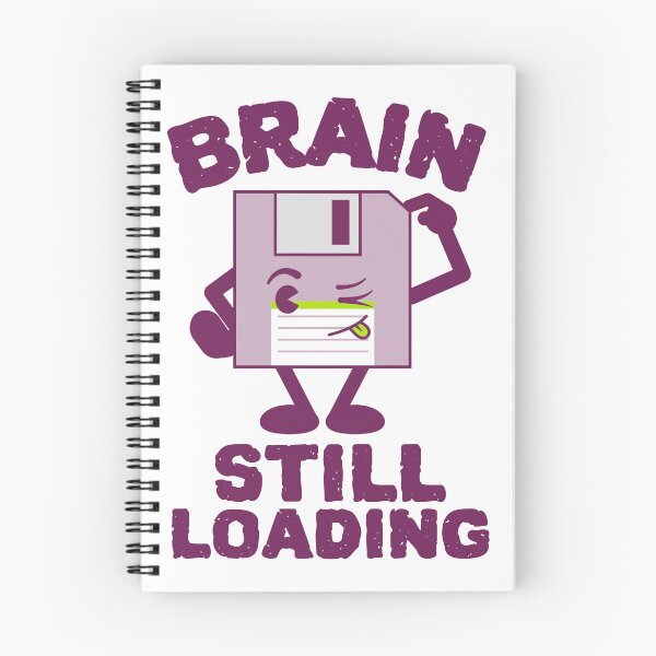 Item preview, Funny Brain Still Loading Floppy Disk Design – Retro Tech Humor for Geeks & Students designed and sold by crazydotdesigns.