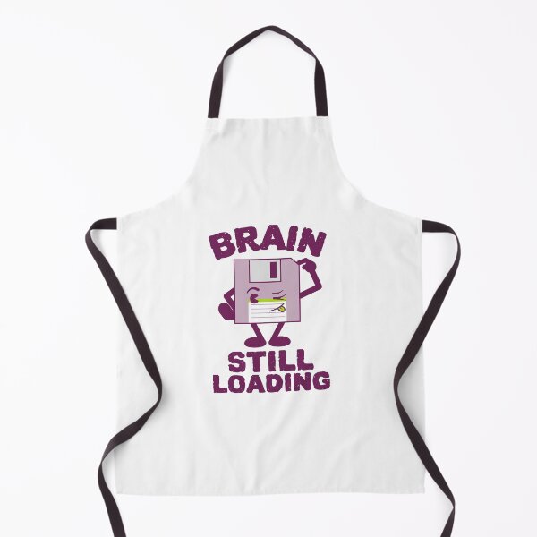 Item preview, Funny Brain Still Loading Floppy Disk Design – Retro Tech Humor for Geeks & Students designed and sold by crazydotdesigns.
