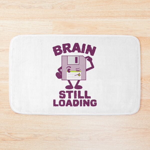 Item preview, Funny Brain Still Loading Floppy Disk Design – Retro Tech Humor for Geeks & Students designed and sold by crazydotdesigns.