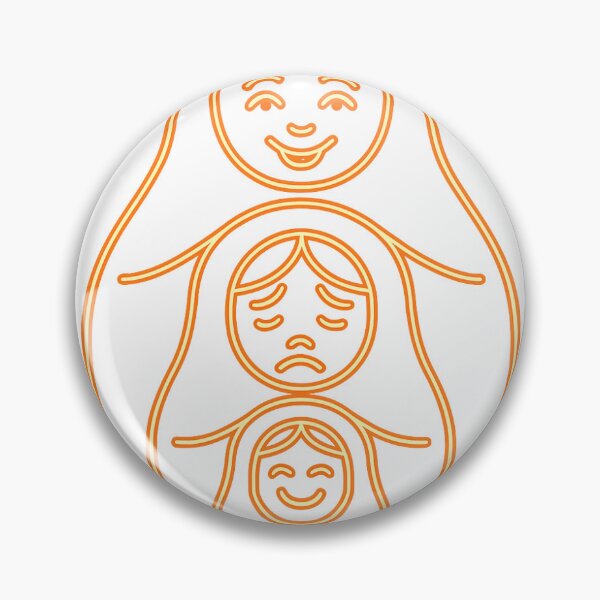 Item preview, "Matryoshka Mood Layers – Transparent Neon Doll Art" designed and sold by Aucia.