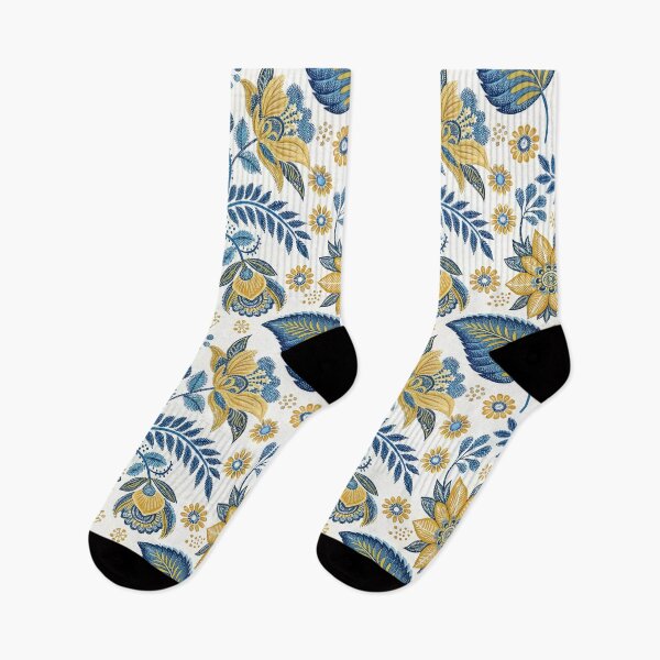 Item preview, Ukrainian Vyshyvanka Intricate Folk Art Floral Pattern in Blue and Gold. designed and sold by RGShirtWorks.