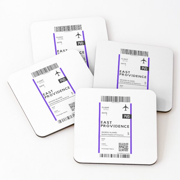 Item preview, East Providence, Rhode Island Airplane Boarding pass designed and sold by RoamInk.
