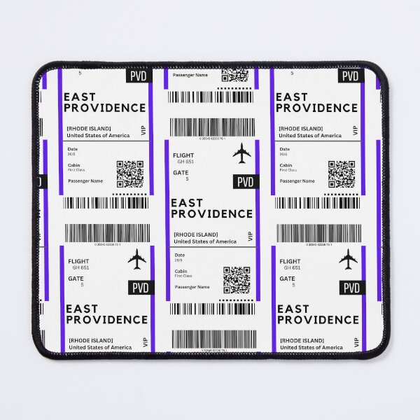 Item preview, East Providence, Rhode Island Airplane Boarding pass designed and sold by RoamInk.