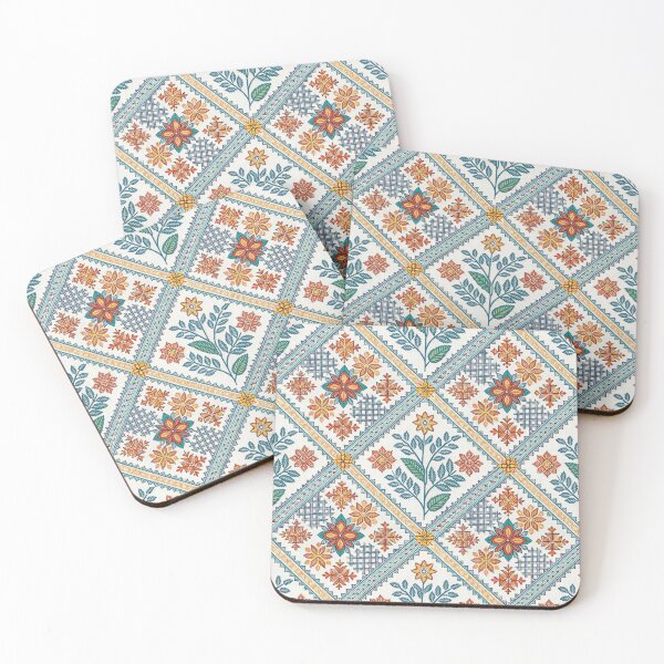 Item preview, Ukrainian Vyshyvanka Seamless Embroidered Folk Art Pattern with Vibrant Floral and Geometric Designs. designed and sold by RGShirtWorks.