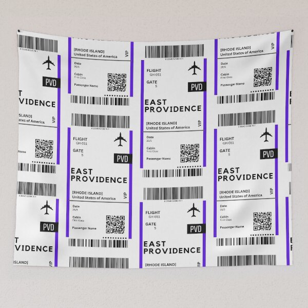 Item preview, East Providence, Rhode Island Airplane Boarding pass designed and sold by RoamInk.
