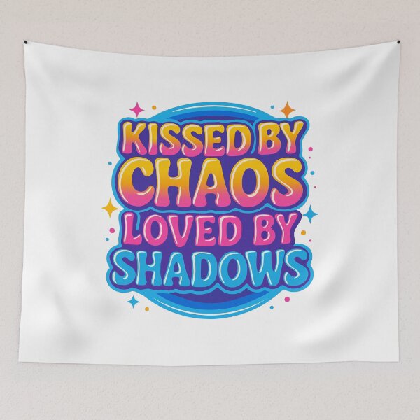Item preview, Kissed by Chaos – Loved by Shadow | Magical BookTok Quote designed and sold by idgafstudio.ch.