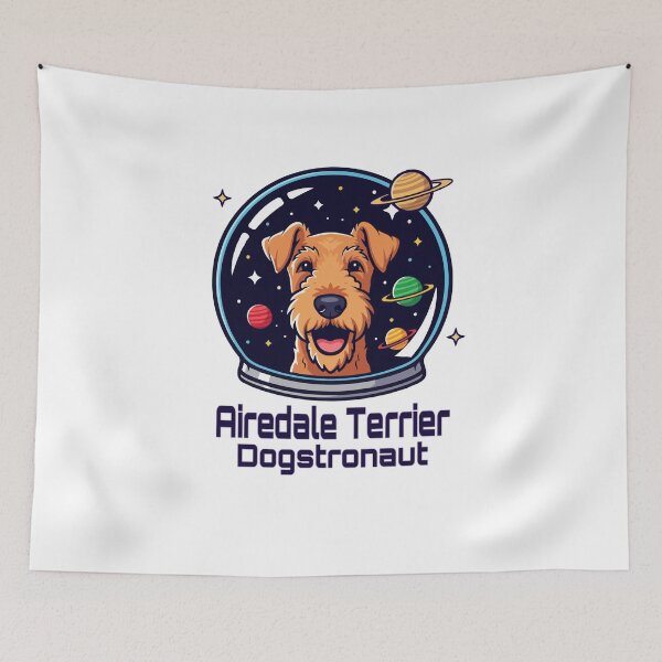 Item preview, Airedale Terrier Dogstronaut – Cute Space Dog  designed and sold by The Real Life Symphony.