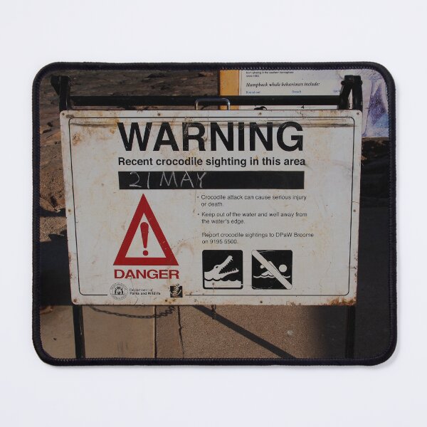 Item preview, Warning Crocodile at Broome, Western Australia designed and sold by Dreamscape Eclectic .