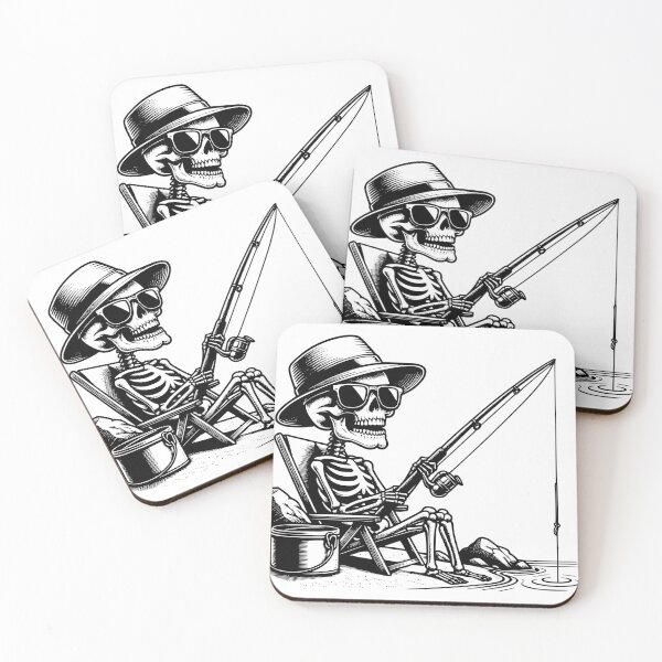 Item preview, The skeleton is catching fish. designed and sold by Valentinian.