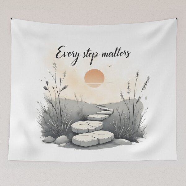 Item preview, Every Step Matters – Gentle Path-Inspired Affirmation Design designed and sold by FlowCreate.