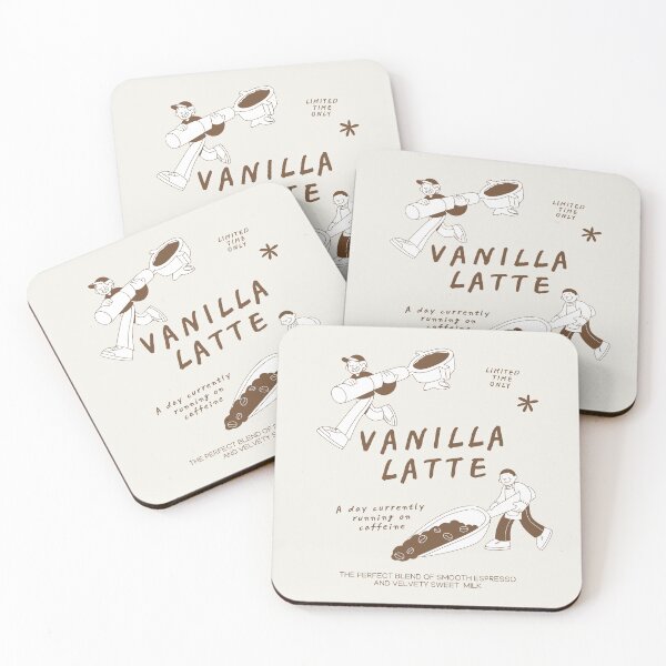 Item preview, Vanilla Coffee Club – Fun Brown Coffee Lover Wall Art designed and sold by SmolSummer.Homie.