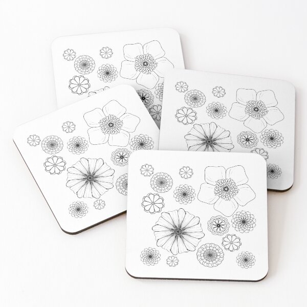 Item preview, Black and White Flowers designed and sold by ThePlantGoblin.