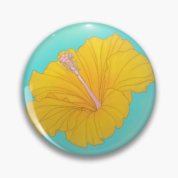 Item preview, Golden Yellow Tropical Hibiscus Flower designed and sold by ThePlantGoblin.