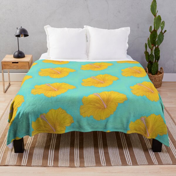 Item preview, Golden Yellow Tropical Hibiscus Flower designed and sold by ThePlantGoblin.