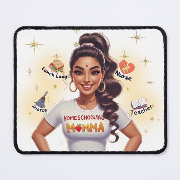 Item preview, Homeschooling Momma – Strong Indian Woman Multitasking designed and sold by 444wardMovement.