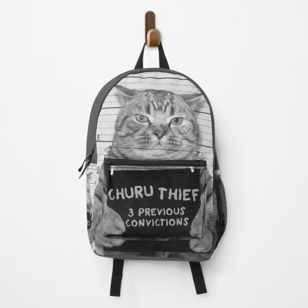Item preview, CHURU THIEF - 3 Previous Convictions Cat Mugshot designed and sold by VinBasis.