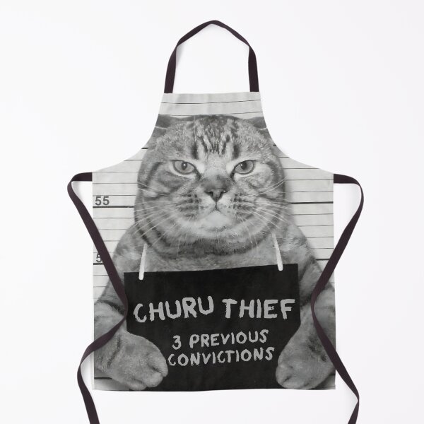 Item preview, CHURU THIEF - 3 Previous Convictions Cat Mugshot designed and sold by VinBasis.