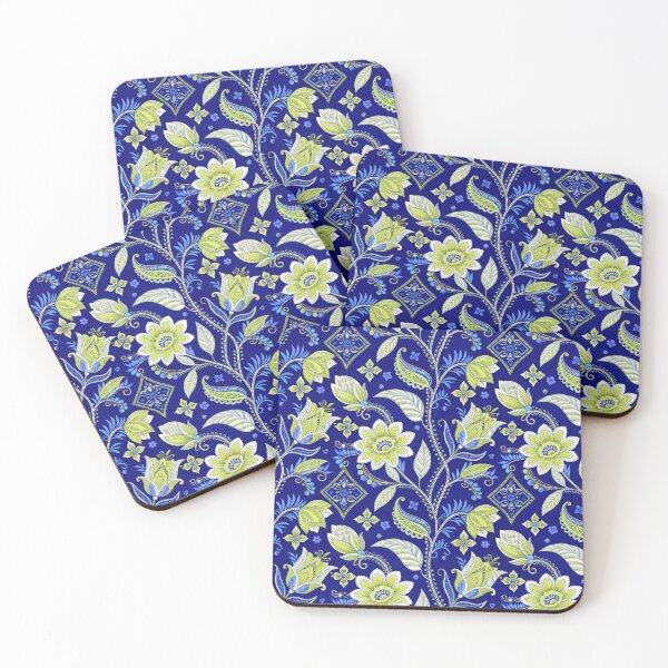 Item preview, Royal Blue Seamless Pattern with Elegant Floral and Paisley Design. designed and sold by RGShirtWorks.