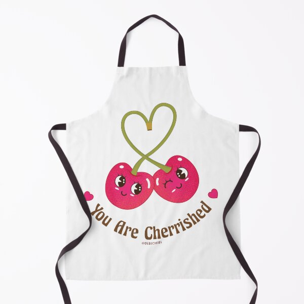Item preview, You Are Cherrished / Cute Cherry Retro Cartoon Illustration / Positive Quotes and Affirmations / Motivational Good Vibes / Kawai Digital Art designed and sold by DIBICHIBI.