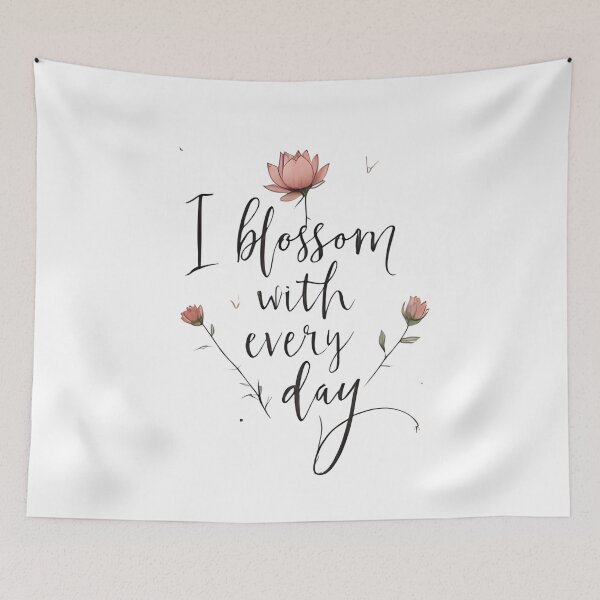 Item preview, I blossom with every day. Affirmation designed and sold by FlowCreate.