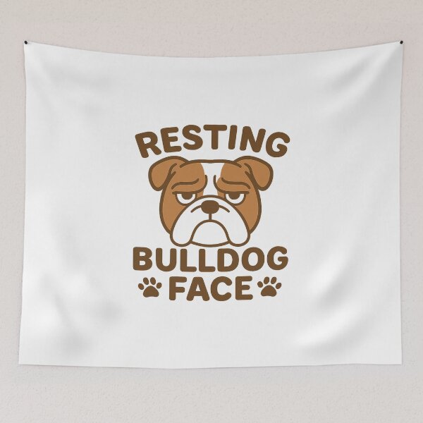 Item preview, Resting Bulldog Face Funny Dog designed and sold by Adrian Kane.