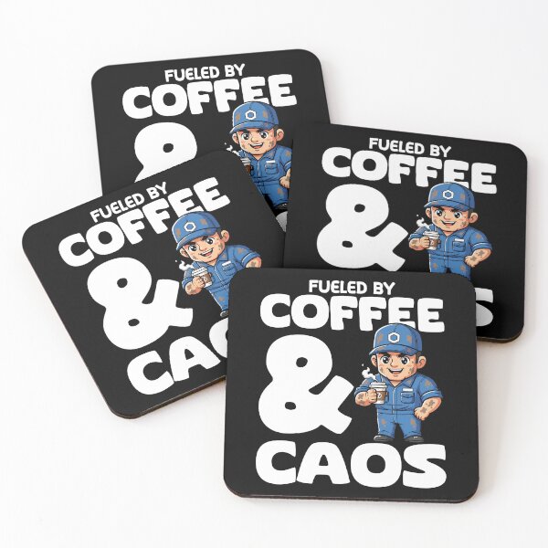 Item preview, FUELED BY COFFEE AND CAOS - MECHANIC  designed and sold by KEF Custom.
