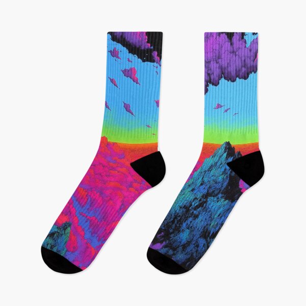 Item preview, Vibrant Neon Psychedelic Landscape designed and sold by BlissxPals.