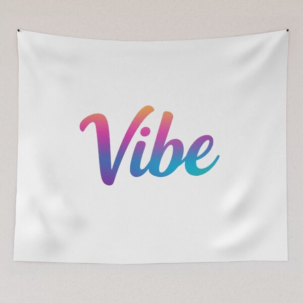 Item preview, Vibe – Bold Rainbow Gradient Word Art Sticker designed and sold by 001Haiba.
