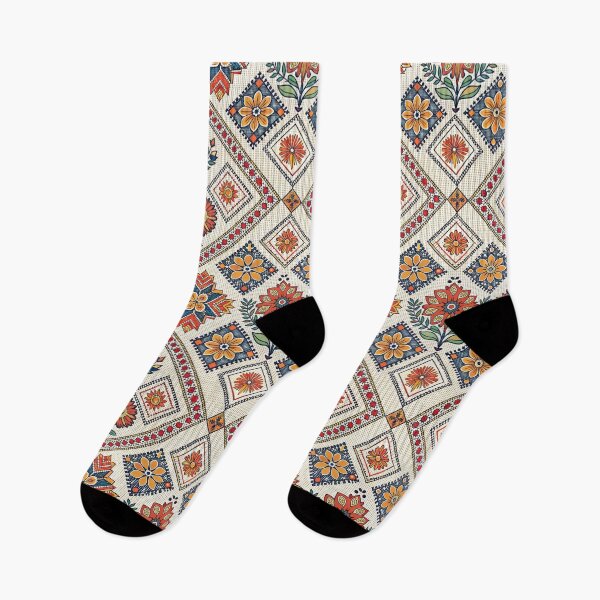 Item preview, Vibrant Folk Art Floral Pattern with Geometric Elements. designed and sold by RGShirtWorks.
