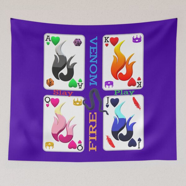 Item preview, Ace King Queen Jack Hearts on Fire Cards designed and sold by kel72.
