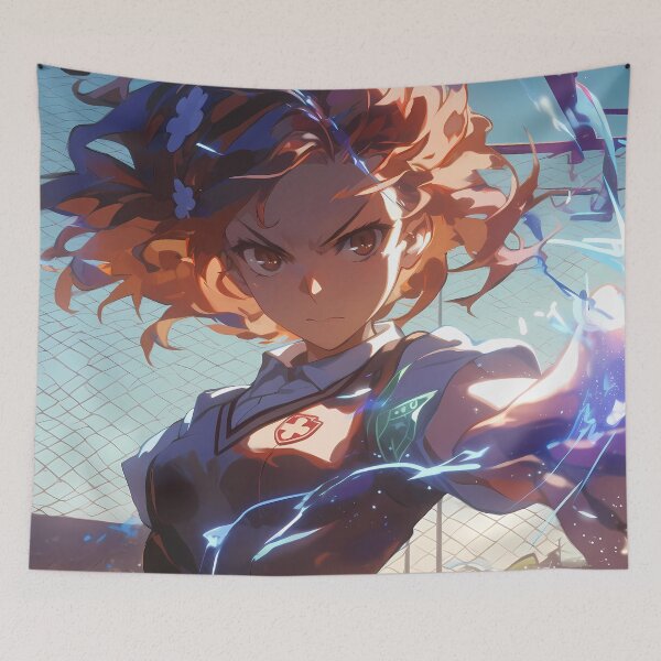 Item preview, Certain Scientific Misaka Mikoto Railgun Anime Girl Powerful Lightning designed and sold by juniorcastros.
