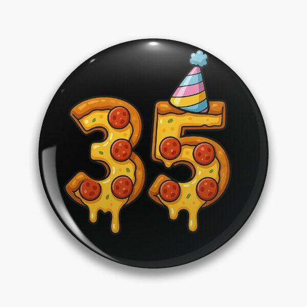 Item preview, Pizza 35th Birthday 35 Years Old Food Lover Happy Bday Men Women designed and sold by rafaeltto.