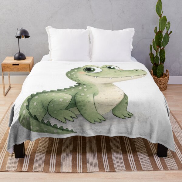 Item preview, Close-up portrait of a baby crocodile with textured green skin and curious eyes. Perfect for wildlife, nature, educational, and children’s content or animal-themed projects. designed and sold by kazetixx.