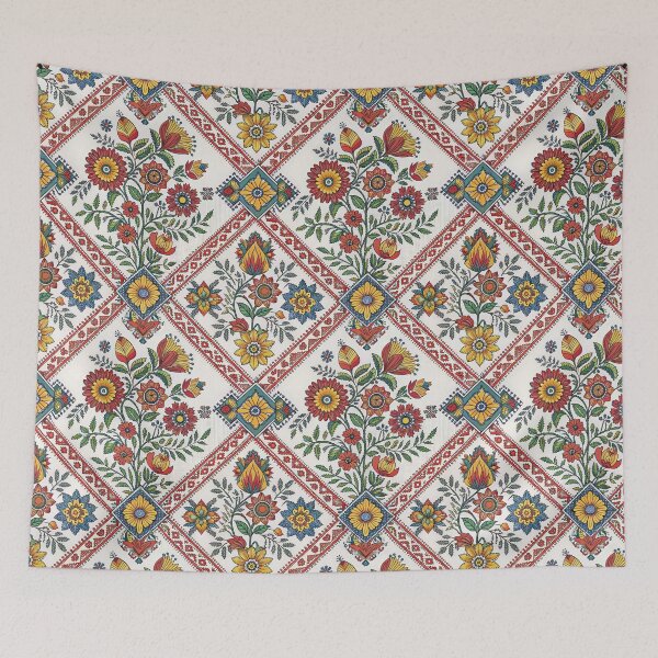 Item preview, Vibrant Folk Art Floral Seamless Pattern with Traditional Motifs. designed and sold by RGShirtWorks.
