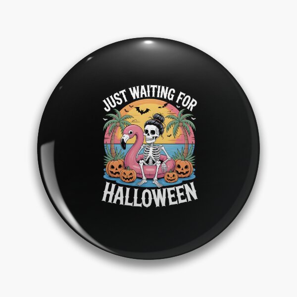 Item preview, Just Waiting For Halloween Skeleton Spooky Summer designed and sold by MissRasheedHam.