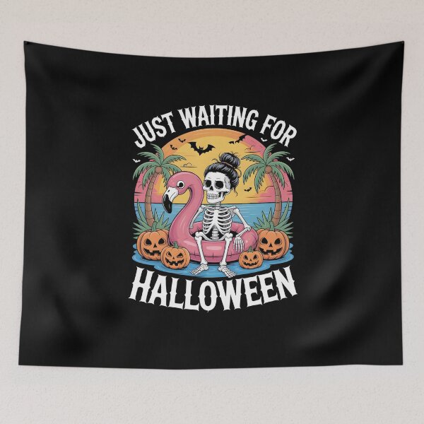 Item preview, Just Waiting For Halloween Skeleton Spooky Summer designed and sold by MissRasheedHam.