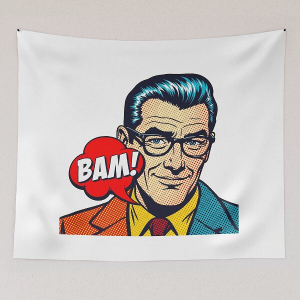 Item preview, Pop Art BAM! – Retro Comic Portrait with Halftone Vibes designed and sold by 001Haiba.
