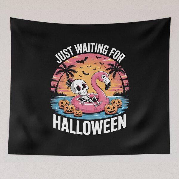 Item preview, Just Waiting For Halloween Skeleton Spooky Summer designed and sold by MissRasheedHam.