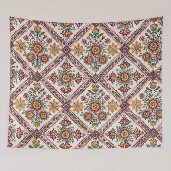 Item preview, Vibrant Folk Art Floral Pattern with Traditional Embroidery Motifs. designed and sold by RGShirtWorks.