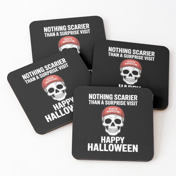Item preview, Food Safety Halloween Health Inspector Visit Skull designed and sold by MissRasheedHam.