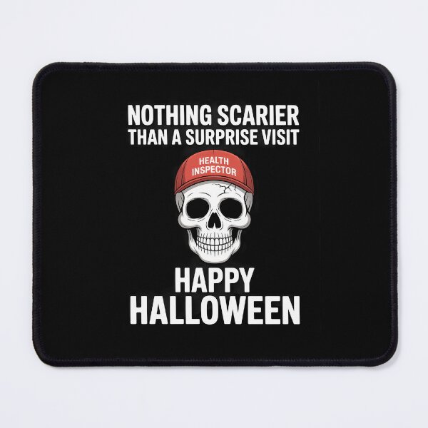 Item preview, Food Safety Halloween Health Inspector Visit Skull designed and sold by MissRasheedHam.