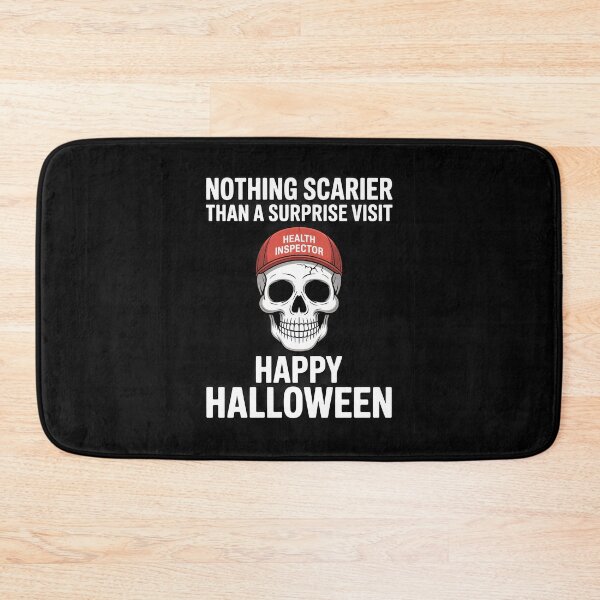 Item preview, Food Safety Halloween Health Inspector Visit Skull designed and sold by MissRasheedHam.
