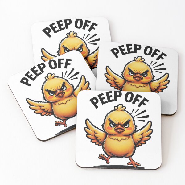 Item preview, Peep Off Angry Chick – Funny Cute Bird Attitude Design for Shirts, Stickers & Gifts designed and sold by CWtee.