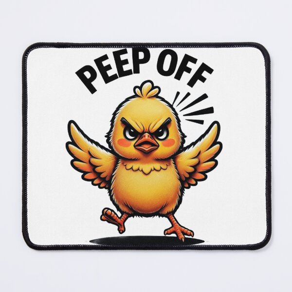 Item preview, Peep Off Angry Chick – Funny Cute Bird Attitude Design for Shirts, Stickers & Gifts designed and sold by CWtee.