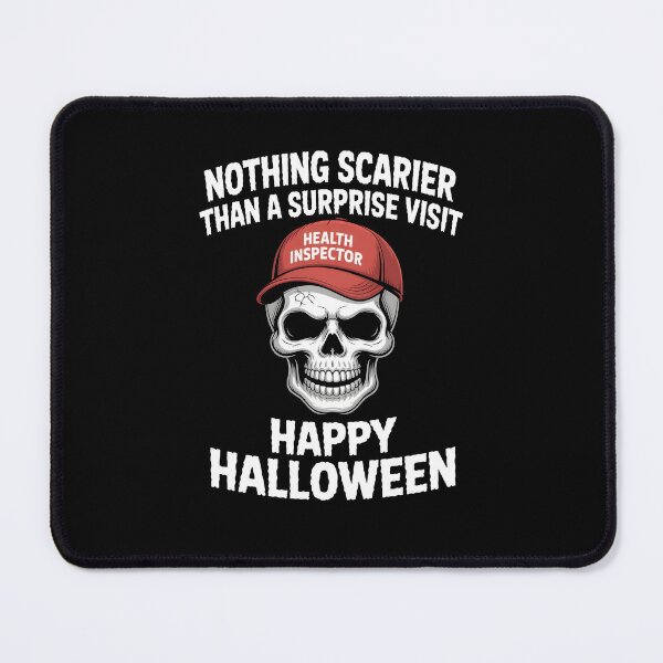 Item preview, Food Safety Halloween Health Inspector Visit Skull designed and sold by MissRasheedHam.