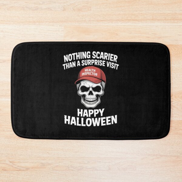 Item preview, Food Safety Halloween Health Inspector Visit Skull designed and sold by MissRasheedHam.
