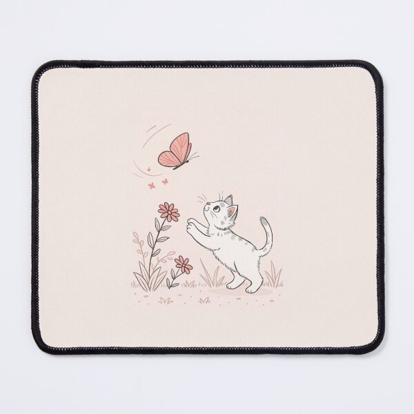 Item preview, Kitten Butterfly Chase designed and sold by MrArtist Shop.