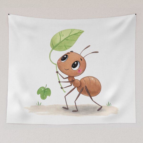 Item preview, Macro shot of a baby ant on a natural surface, showing its delicate features and tiny form. Great for insect studies, nature education, science visuals, and children’s wildlife content. designed and sold by kazetixx.